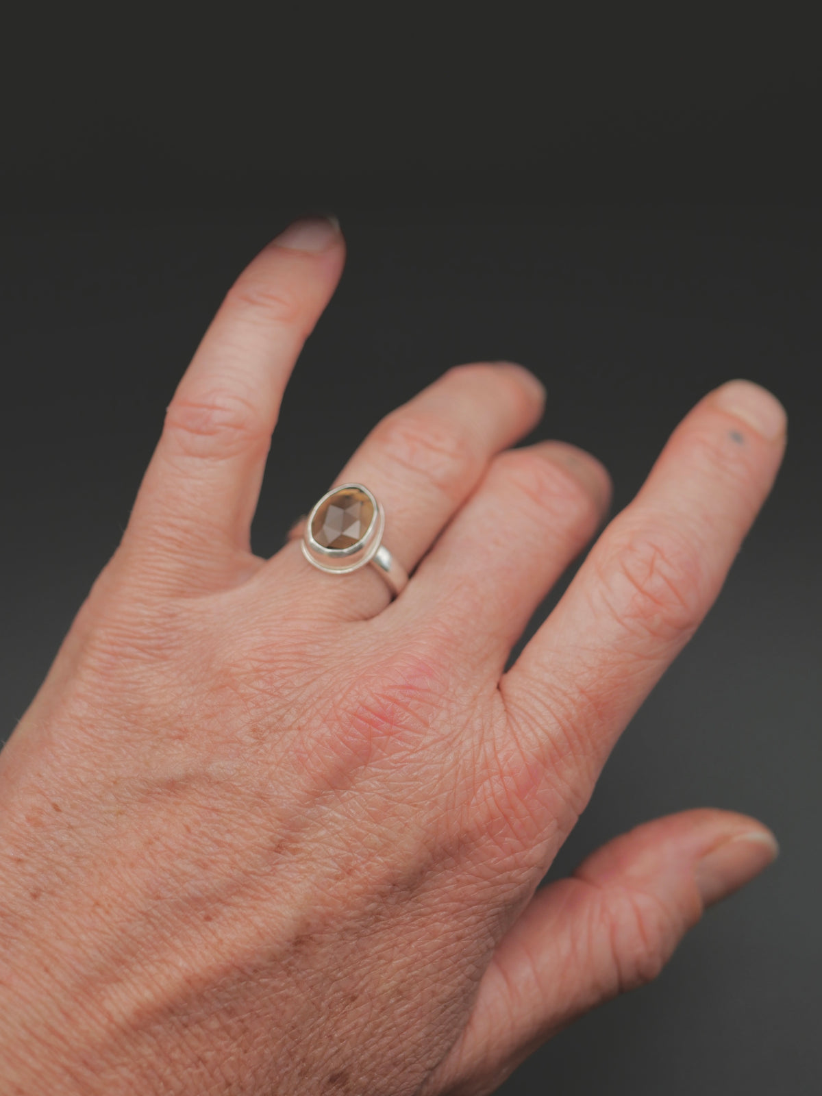 Stone Ring - Multiple Sizes - Smoky Quartz