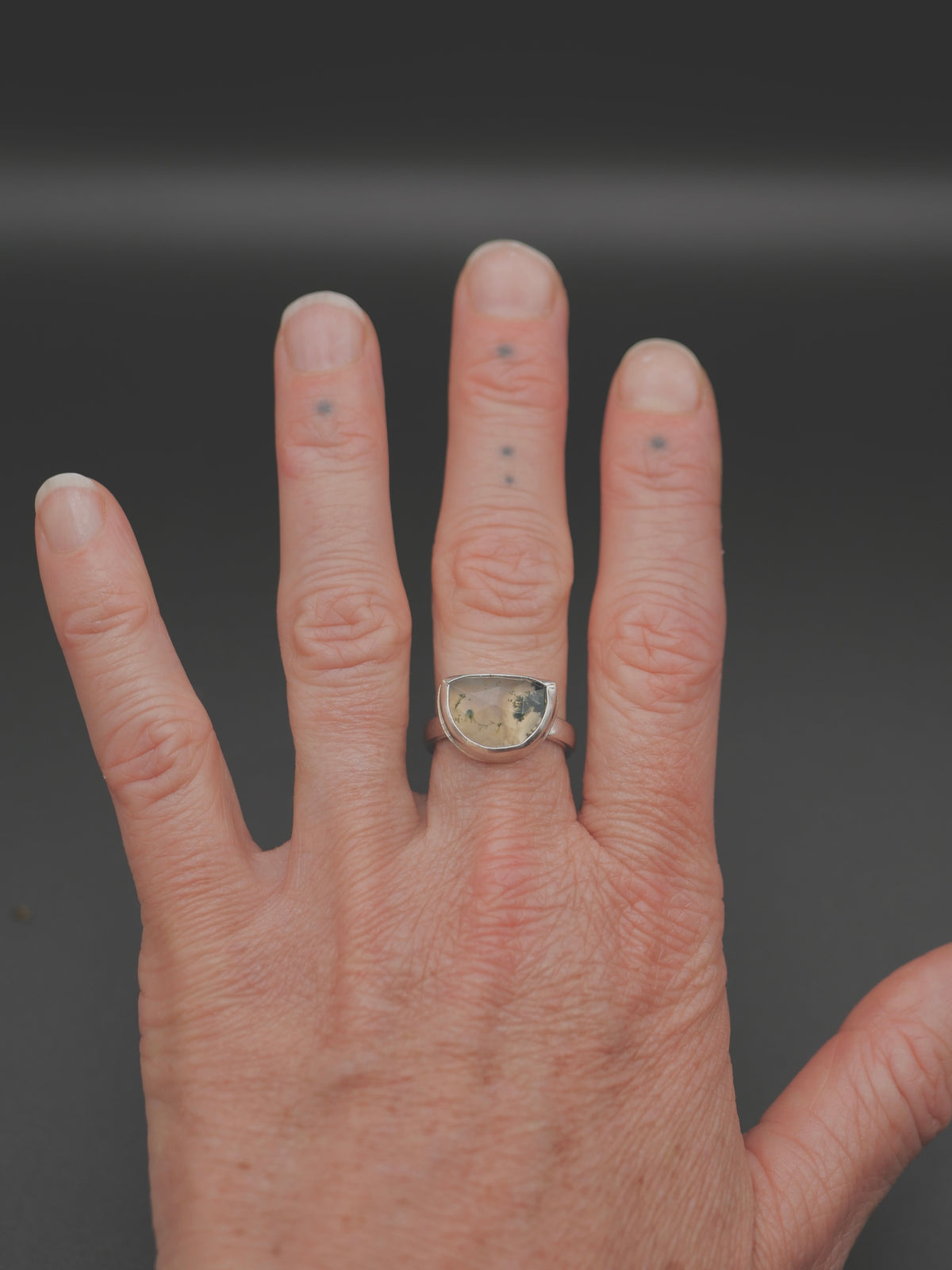 Stone Ring - Size 7 - Moss Agate