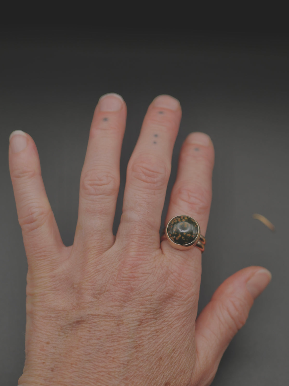 Stone Ring - Size 8 - Ocean Jasper