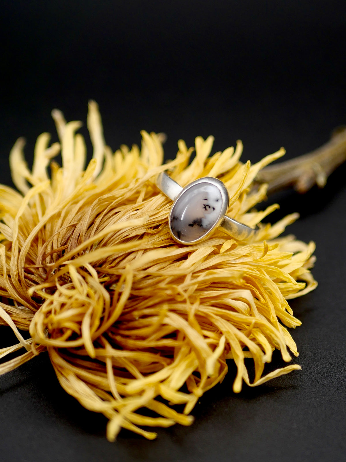 Stone Ring - Size 10.5 - Dendritic Opal