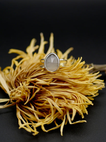 Stone Ring - Size 6 - Grey Moonstone