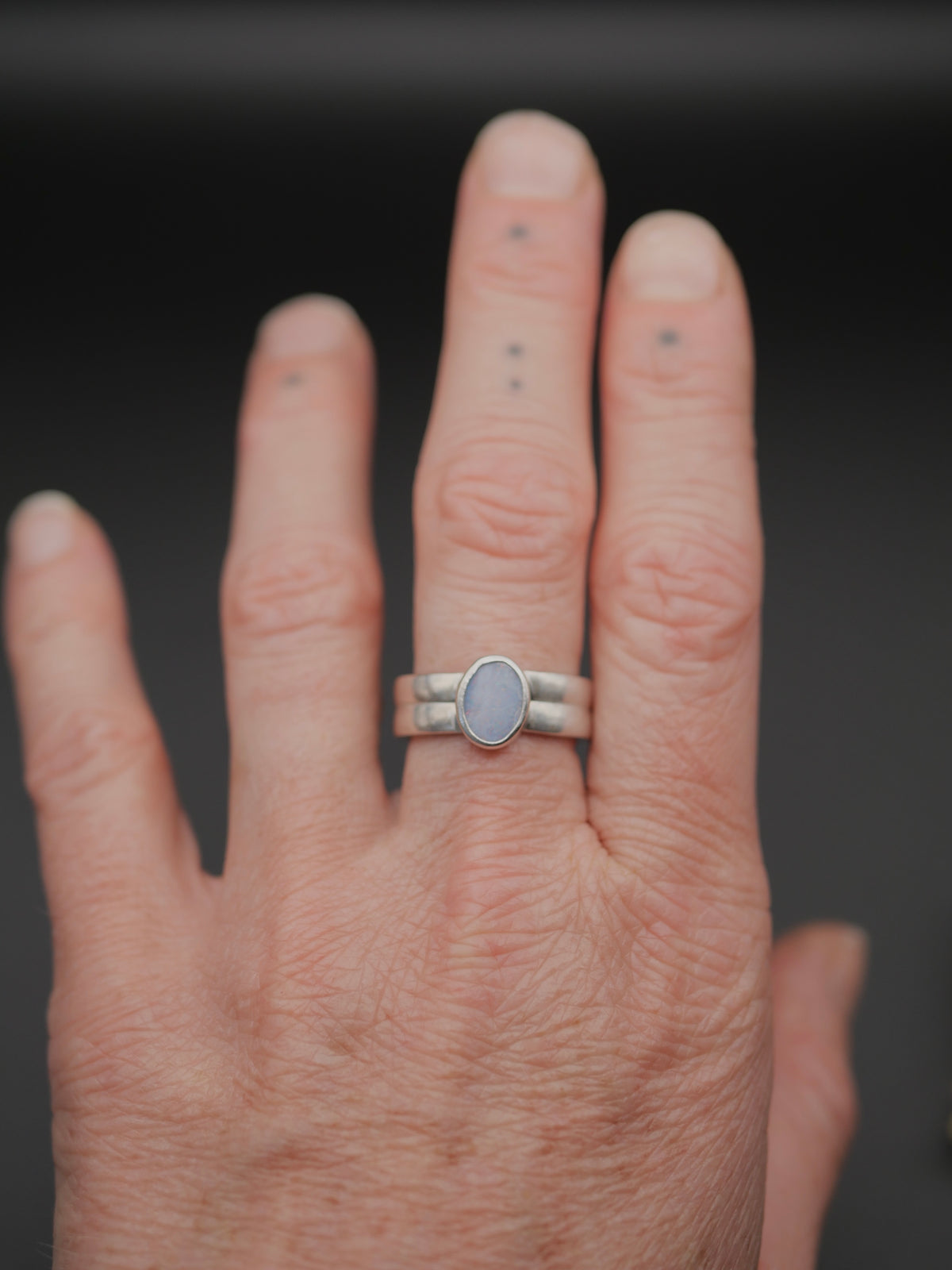 Stone Ring - Size 8 - Boulder Opal